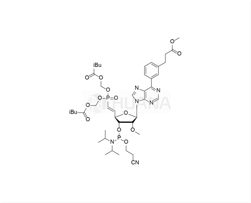 5'-POM-(E) -وینیل فسفونات-2'-O-Me-6-Deamino-6-(m-benzenepropanoic acid methyl ester) -rA-3'- CE-Phosphoramidite