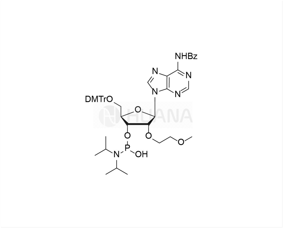 DMTr-2'-O-MOE-rA(Bz)-3'-CE-(1-هیدروکسی-N,N-دی ایزوپروپیل) فسفورمیدیت