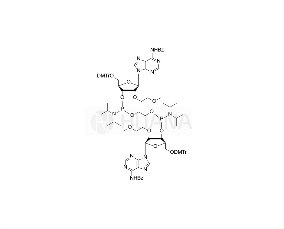 اتان-1,2-دی ((5'-O-DMTr-2'-O-MOE-rA ((Bz)-3'-oxy) -bis ((diisopropylphosphoramidite)