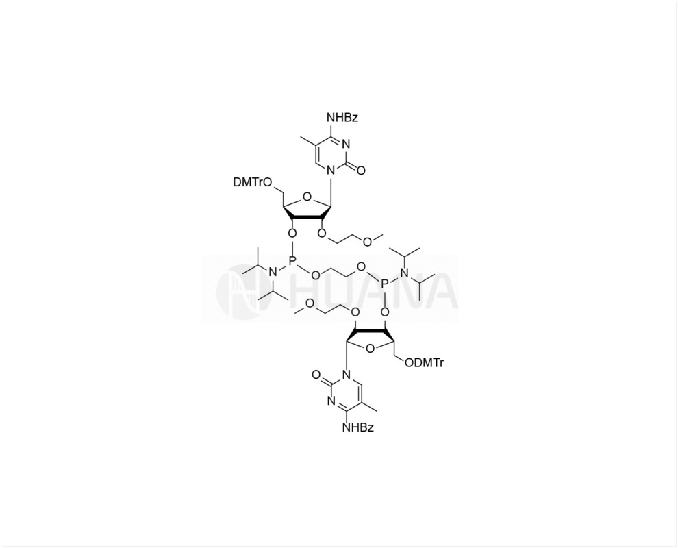 اتان-1,2-دی ((5'-O-DMTr-2'-O-MOE-5-Me-rC ((Bz)-3'-oxy) -bis ((diisopropylphosphoramidite)