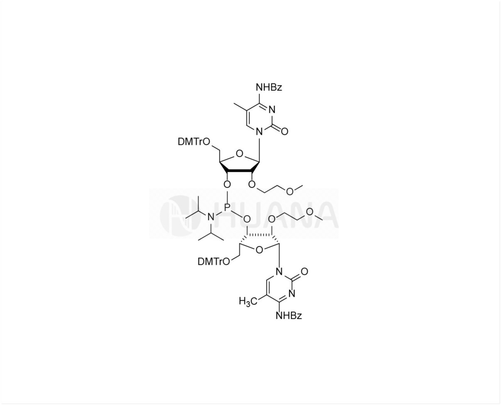 بیس(5'-O-DMTr-2'-O-MOE-5-Me-rC(Bz)-3'-اکسی)-دی ایزوپروپیل فسفورامیدیت