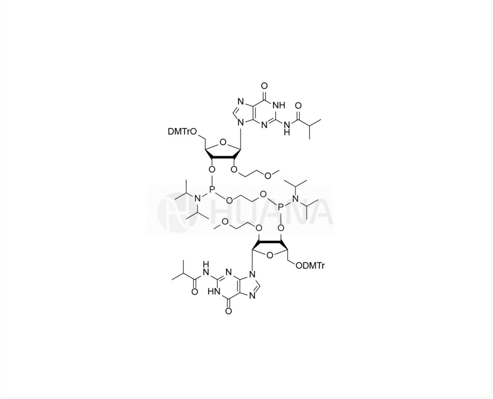 di ((5'-O-DMTr-2'-O-MOE-rG(iBu) -3'-oxy) - ((oxybis ((ethane-1,2-diyl)) - bis ((diisopropylphosphoramidite)